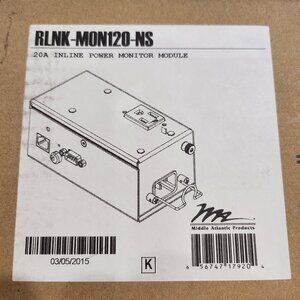 Middle Atlantic RLNK-M0N120-NS RackLink 20 A Inline Power Monitor